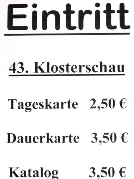 Klosterschau_Eintritt